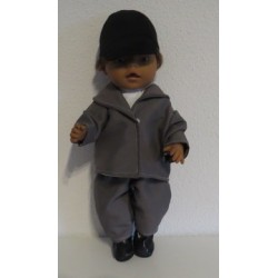 paardrijd set grijs baby born 43cm