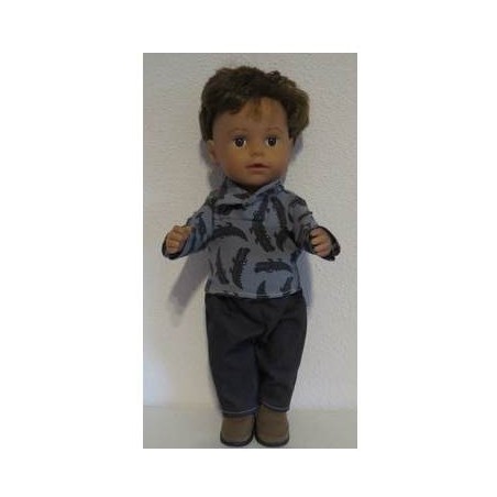 poloshirt setje krokodillen baby born 43cm