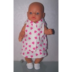 joggingspak hard roze hartjes baby born 43cm