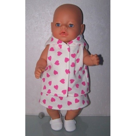 joggingspak hard roze hartjes baby born 43cm