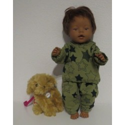 joggingspak groen sterren baby born 43cm