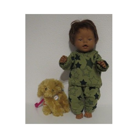 joggingspak groen sterren baby born 43cm