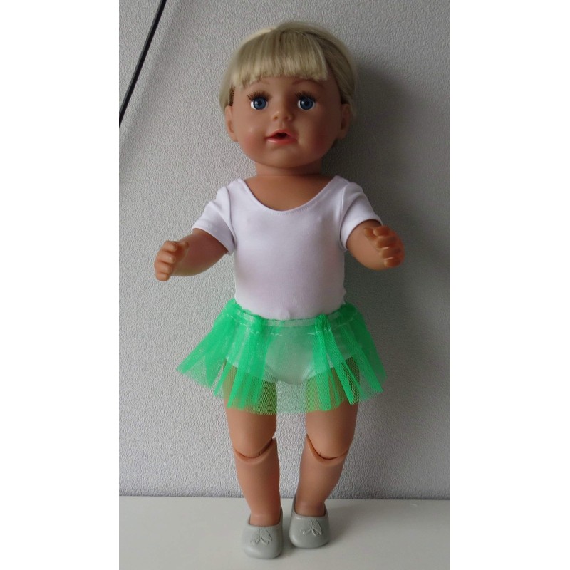 losse tutu gras groen baby born 43cm