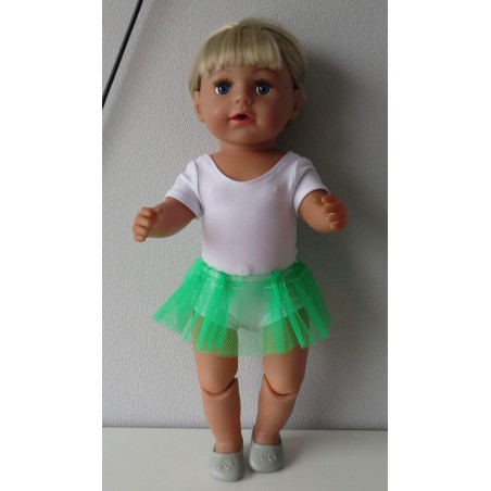losse tutu gras groen baby born 43cm