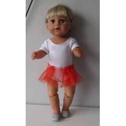 losse tutu oranje  baby born 43cm