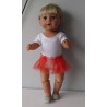 losse tutu oranje  baby born 43cm