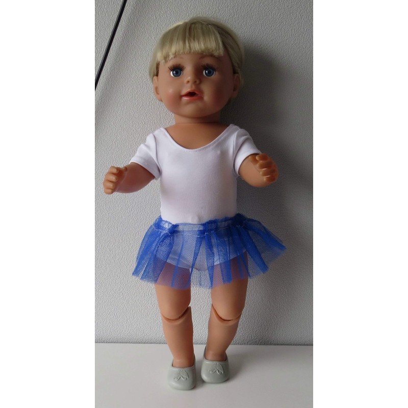 losse tutu donker blauw baby born 43cm