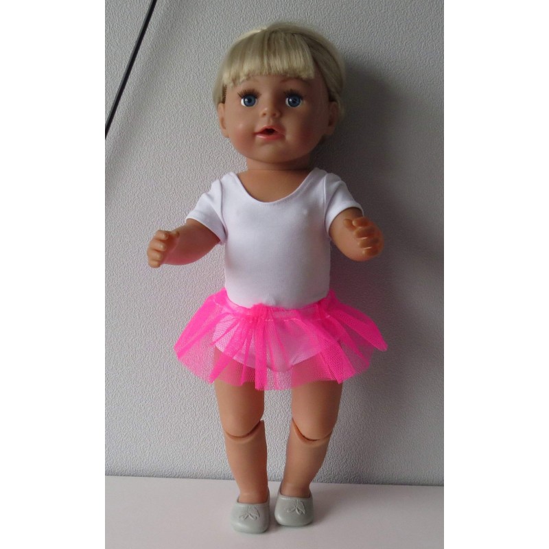 losse tutu fel roze baby born 43cm