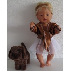 balletpakje brons met vestje baby born 43cm