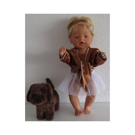 balletpakje brons met vestje baby born 43cm
