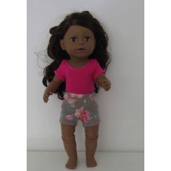 balletpakje grijs roosjes baby born 43cm