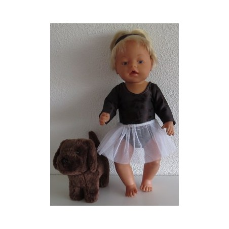 balletpakje bruin bloemen baby born 43cm