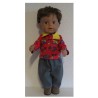 poloshirt setje rood bouwwagens baby born 43cm