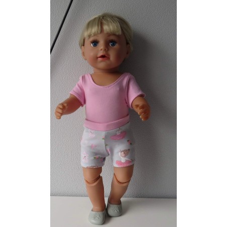 balletpakje roze ballet baby born 43cm