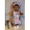 tuinrok rood geblokt baby born 43cm