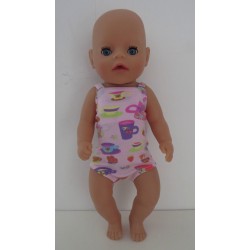 luxe romper roze thee baby born little 36cm