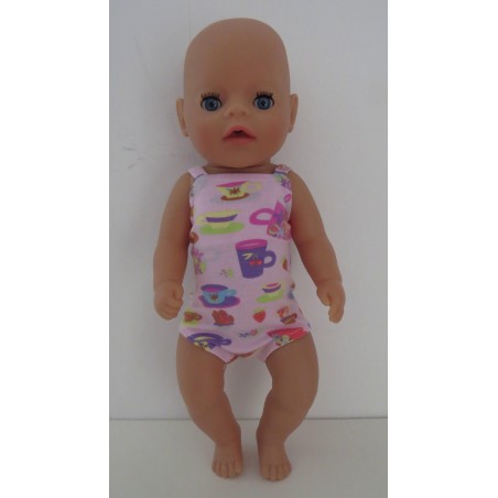 luxe romper roze thee baby born little 36cm