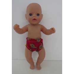 onderbroek rood leeuwen  baby born little 36cm