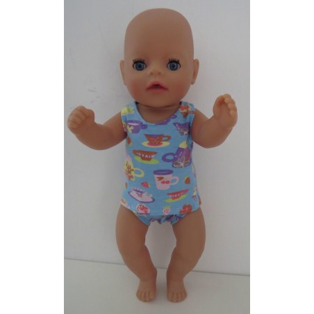 ondergoed blauw thee  baby born little 36cm