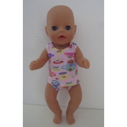 ondergoed  roze thee baby born little 36cm