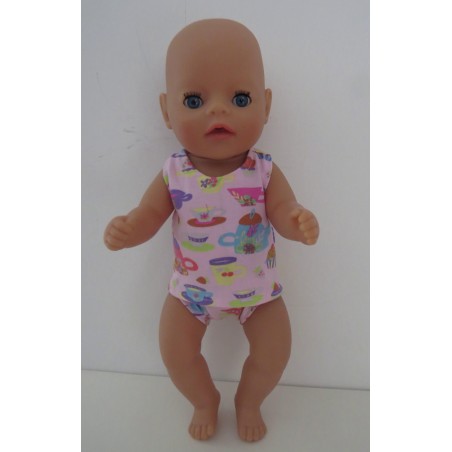 ondergoed  roze thee baby born little 36cm