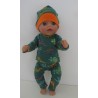 kleding setje dino's  baby born little 36cm