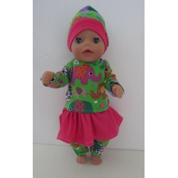 rok setje groen olifantenbaby born little 36cm