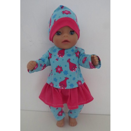 rok setje trollz baby born little 36cm
