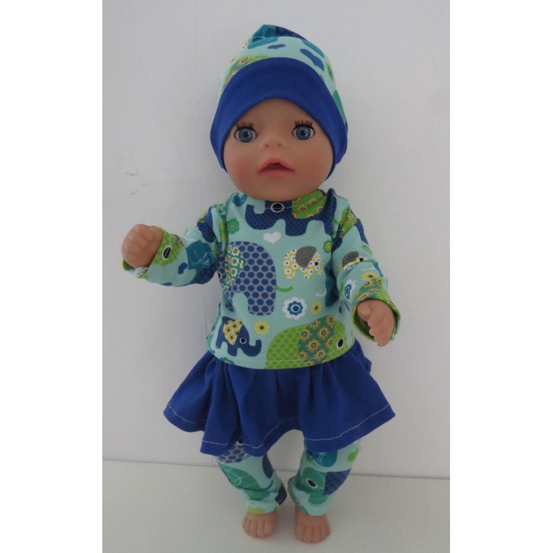 rok setje olifanten baby born little 36cm