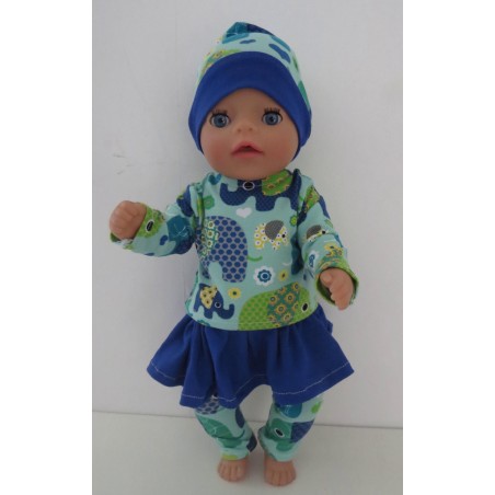 rok setje olifanten baby born little 36cm