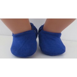 stoffen sloffen blauw baby born little 36cm