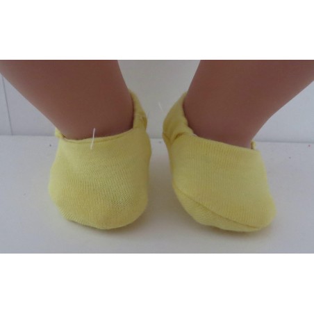 stoffen sloffen geel baby born little 36cm