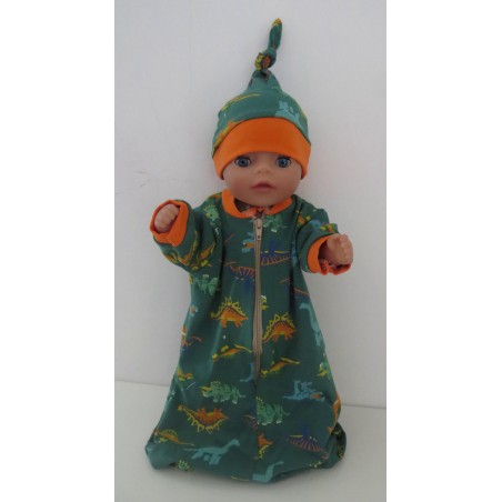 slaapzak mouwen dino's baby born little 36cm