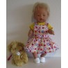 tuinrok met oranje bloemen baby born 43cm