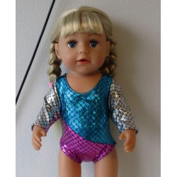 turnpakje blauw roze zilver baby born 43cm