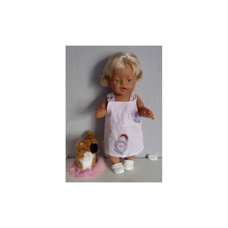 tuinrok matroeska stippen baby born 43cm