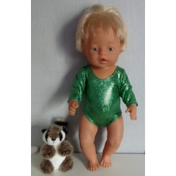 turnpakje groen slangen print baby born 43cm