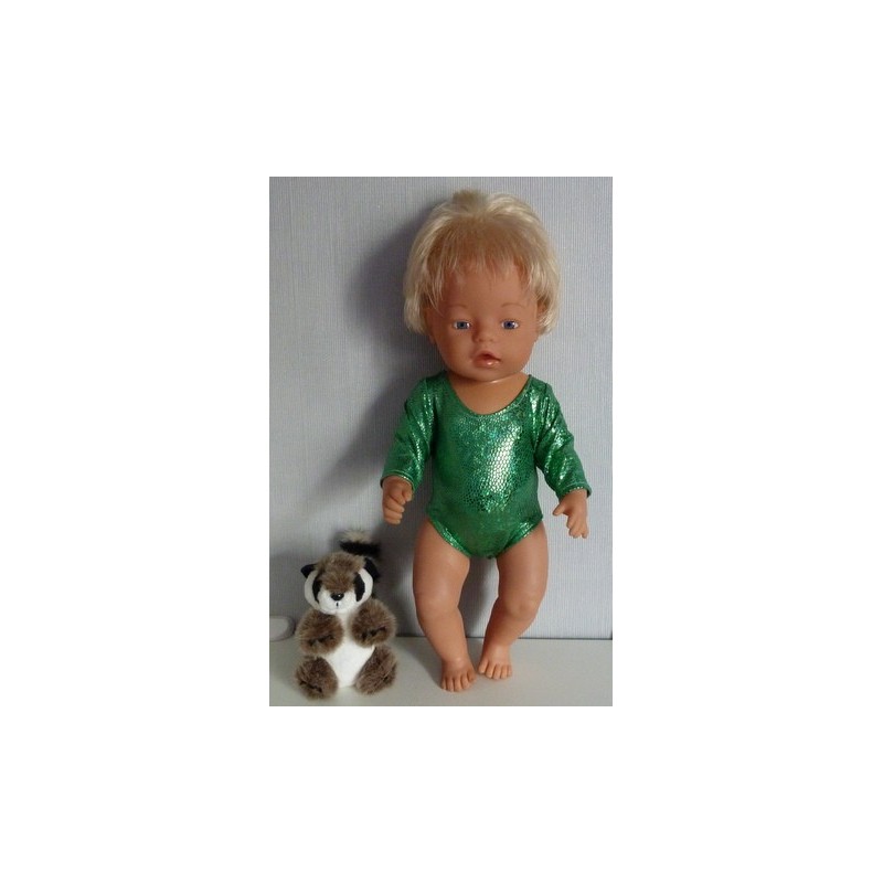 turnpakje groen slangen print baby born 43cm