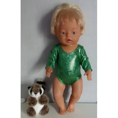 turnpakje groen slangen print baby born 43cm