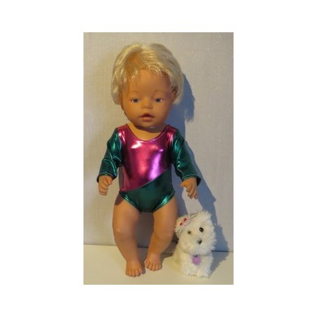 turnpakje hard roze groen baby born 43cm