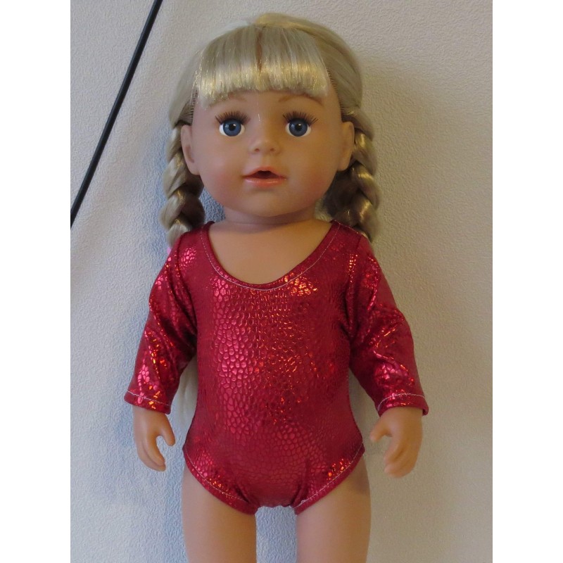 turnpakje rood slangen print baby born 43cm