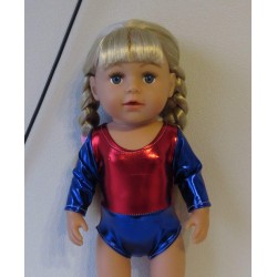 turnpakje blauw rood baby born 43cm