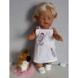 tuinrok wit matroeska baby born 43cm