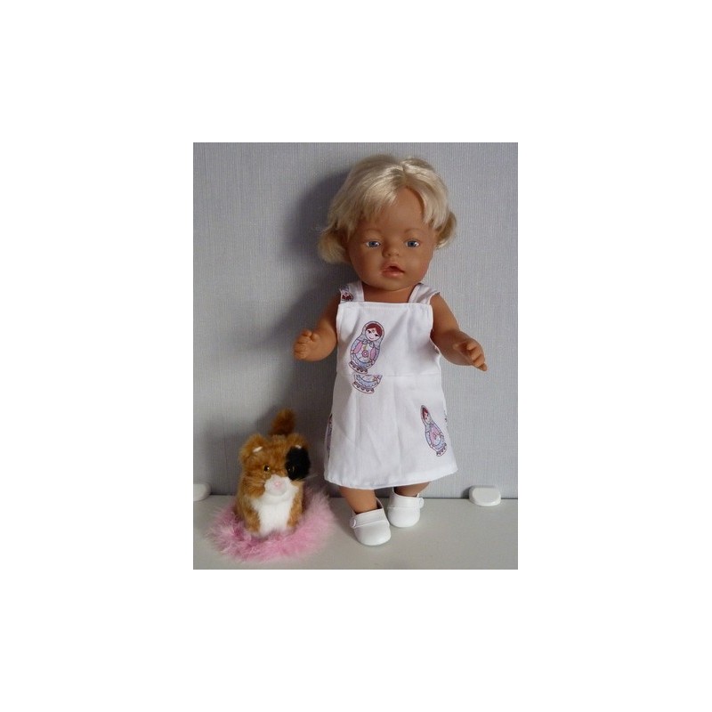 tuinrok wit matroeska baby born 43cm