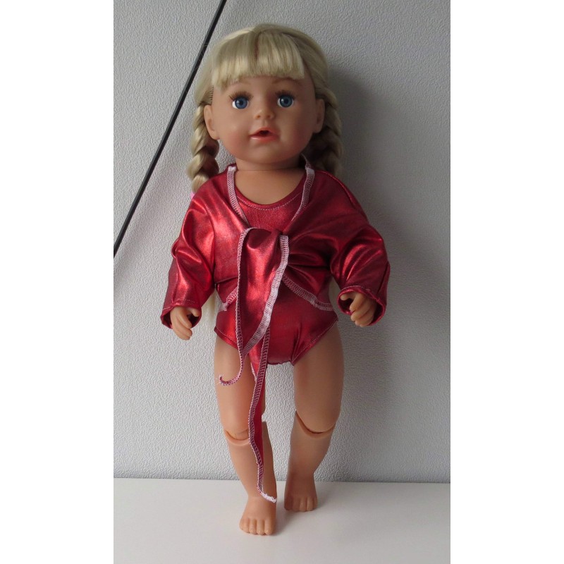 turnpakje rood met vestje baby born 43cm