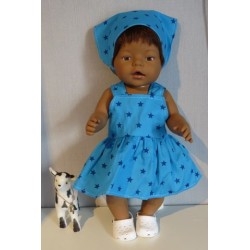 tuinrok blauw sterren baby born 43cm