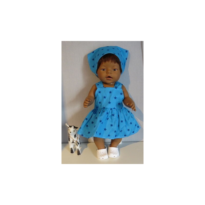 tuinrok blauw sterren baby born 43cm