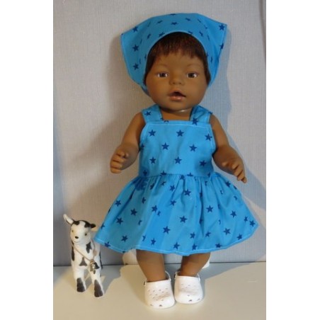 tuinrok blauw sterren baby born 43cm