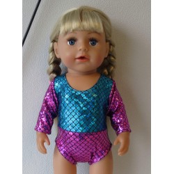 turnpakje blauw roze baby born 43cm