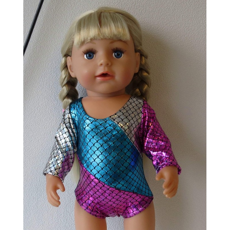 turnpakje blauw roze zilver baby born 43cm